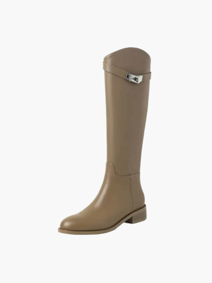 Vegan Stiefel mit Silberverschluss für Damen
