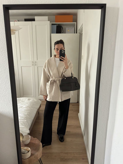 Gestrickter Wickelcardigan für Damen