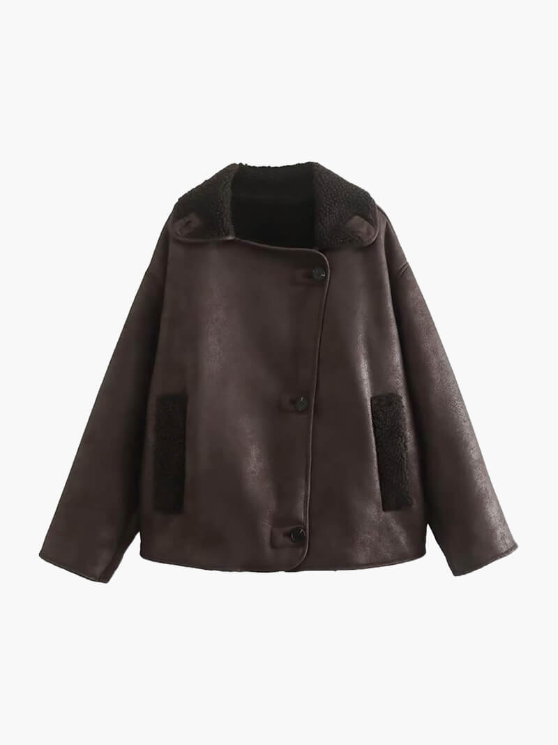 Knopfdetails Langarmjacke für Damen