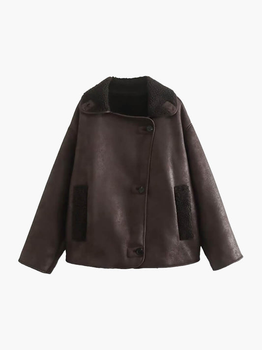 Knopfdetails Langarmjacke für Damen