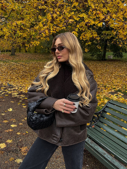 Knopfdetails Langarmjacke für Damen
