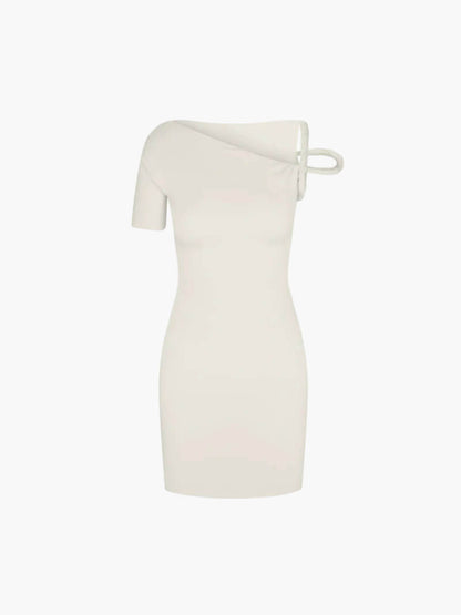 Asymmetrisches Minikleid mit Träger für Damen