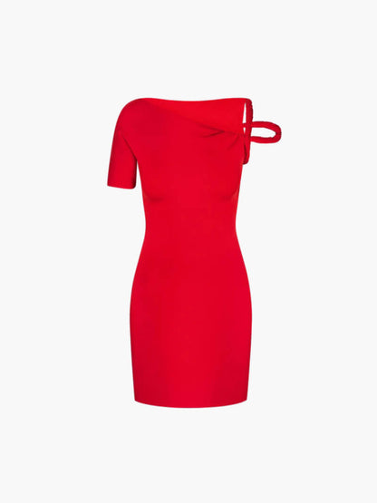 Asymmetrisches Minikleid mit Träger für Damen
