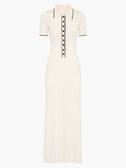Geripptes Maxi Kleid für Damen