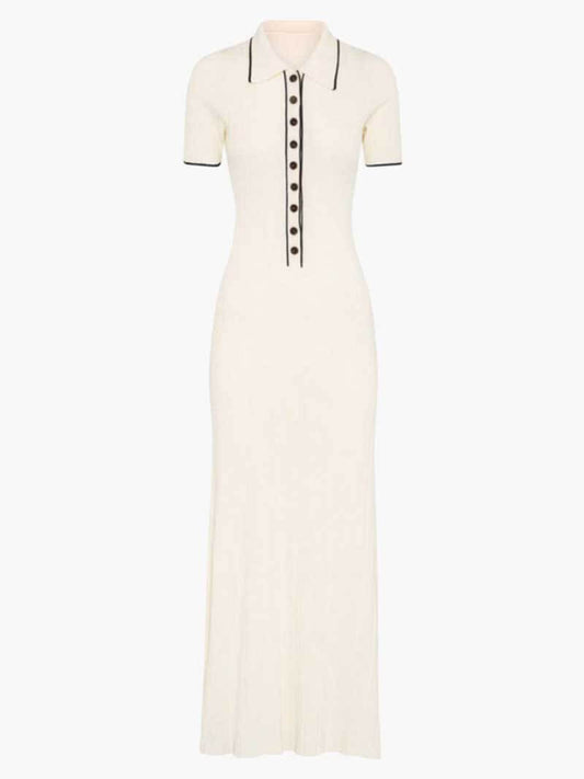 Geripptes Maxi Kleid für Damen