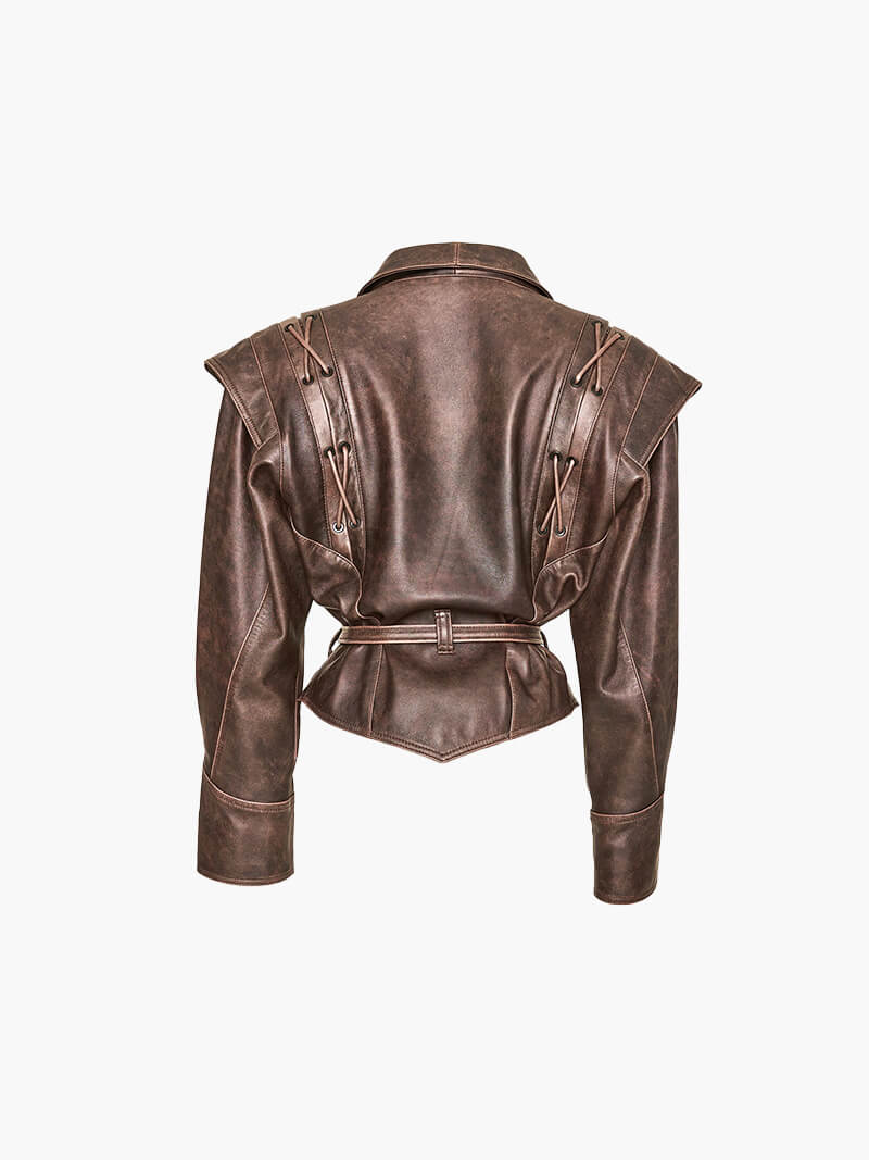 Knopf Schnürung Jacke für Damen