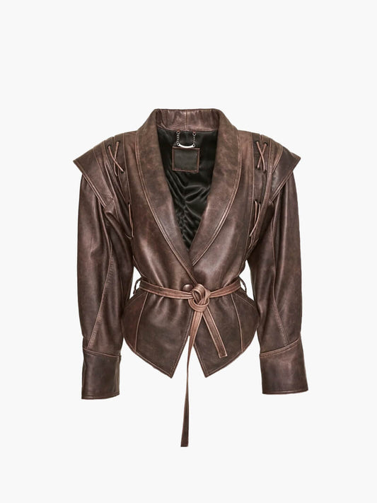 Knopf Schnürung Jacke für Damen