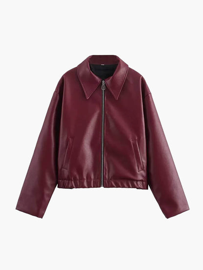 Kunstleder Jacke für Damen