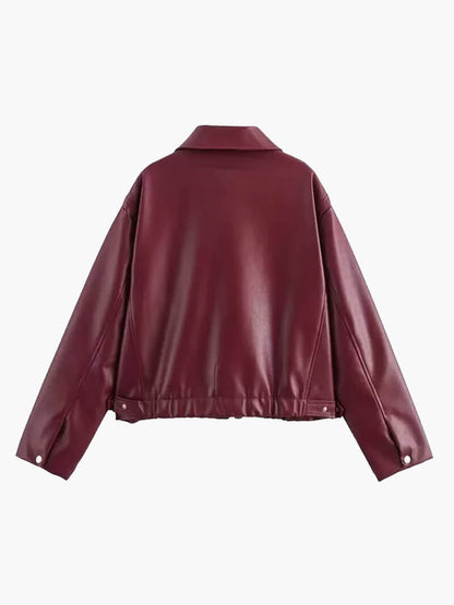 Kunstleder Jacke für Damen