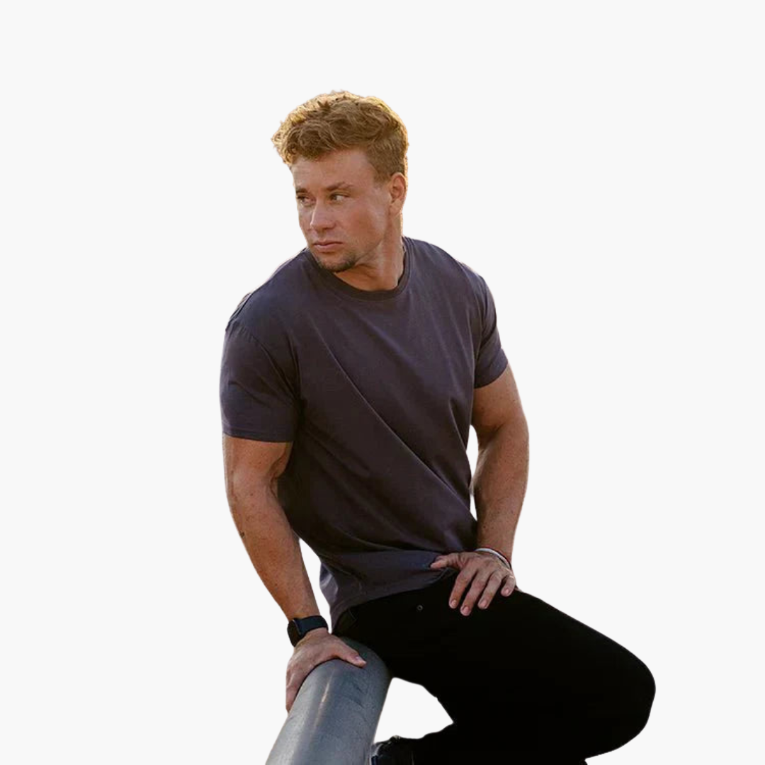 Slim Fit T-Shirt mit Saum für Herren