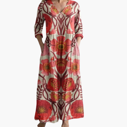 Bedrucktes Boho Maxi Kleid für Damen