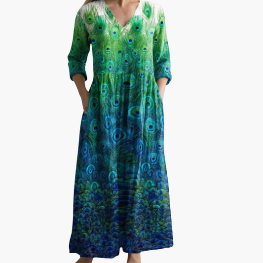 Luftiges Maxi Kleid im Boho Stil für Damen