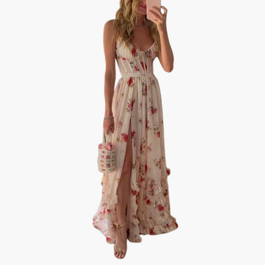 Blumenmuster Maxikleid für Damen