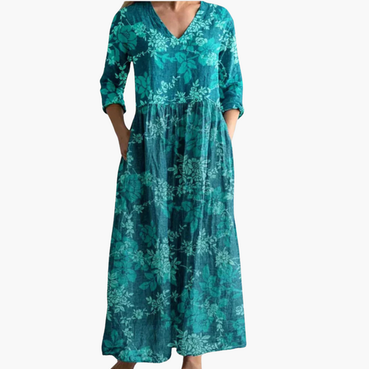 Bedrucktes Maxi Kleid für Damen