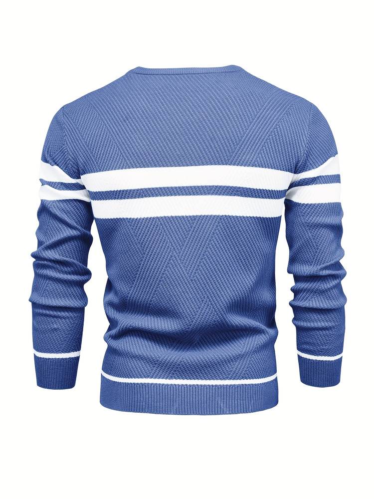 Herren-Strickpullover mit Streifen