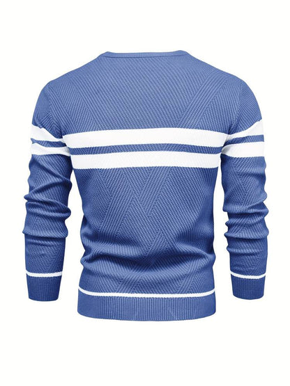 Herren-Strickpullover mit Streifen