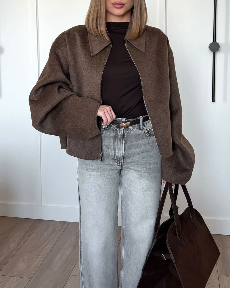 Kastenförmiger Kurzjacke für Damen