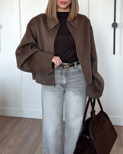 Kastenförmiger Kurzjacke für Damen