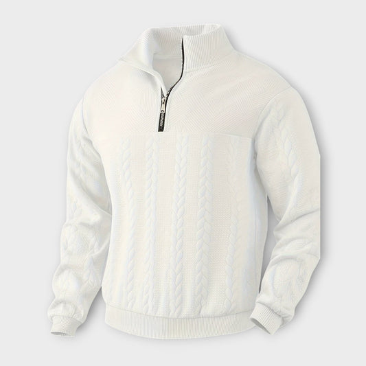 Vintage Halb-Zip Pullover für Herren