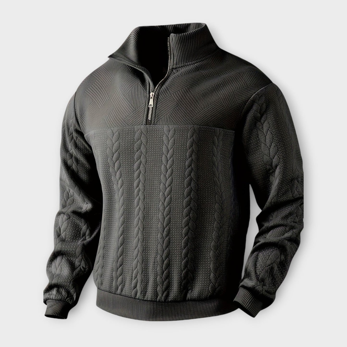 Vintage Halb-Zip Pullover für Herren