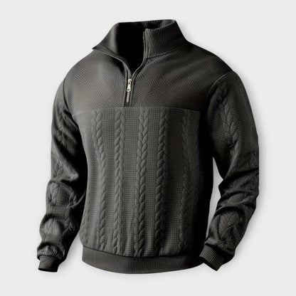 Vintage Halb-Zip Pullover für Herren