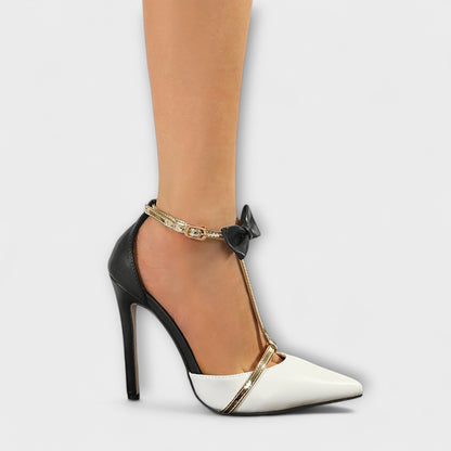 Danielle - Farblich abgesetzte spitze Stiletto-Absätze
