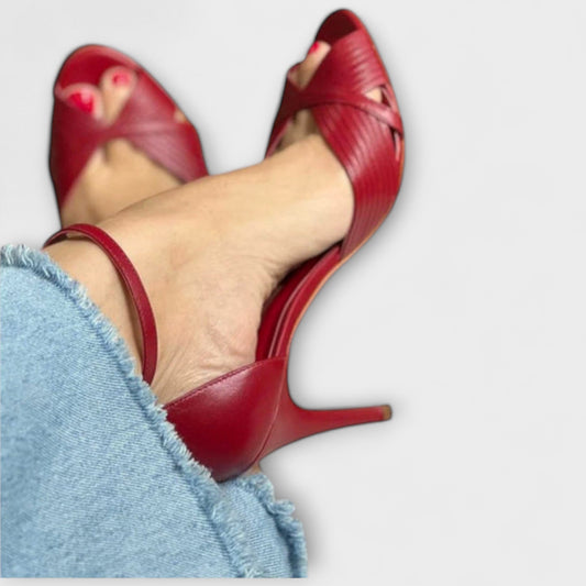 Madison - Strukturierte rote Stiletto-Absätze