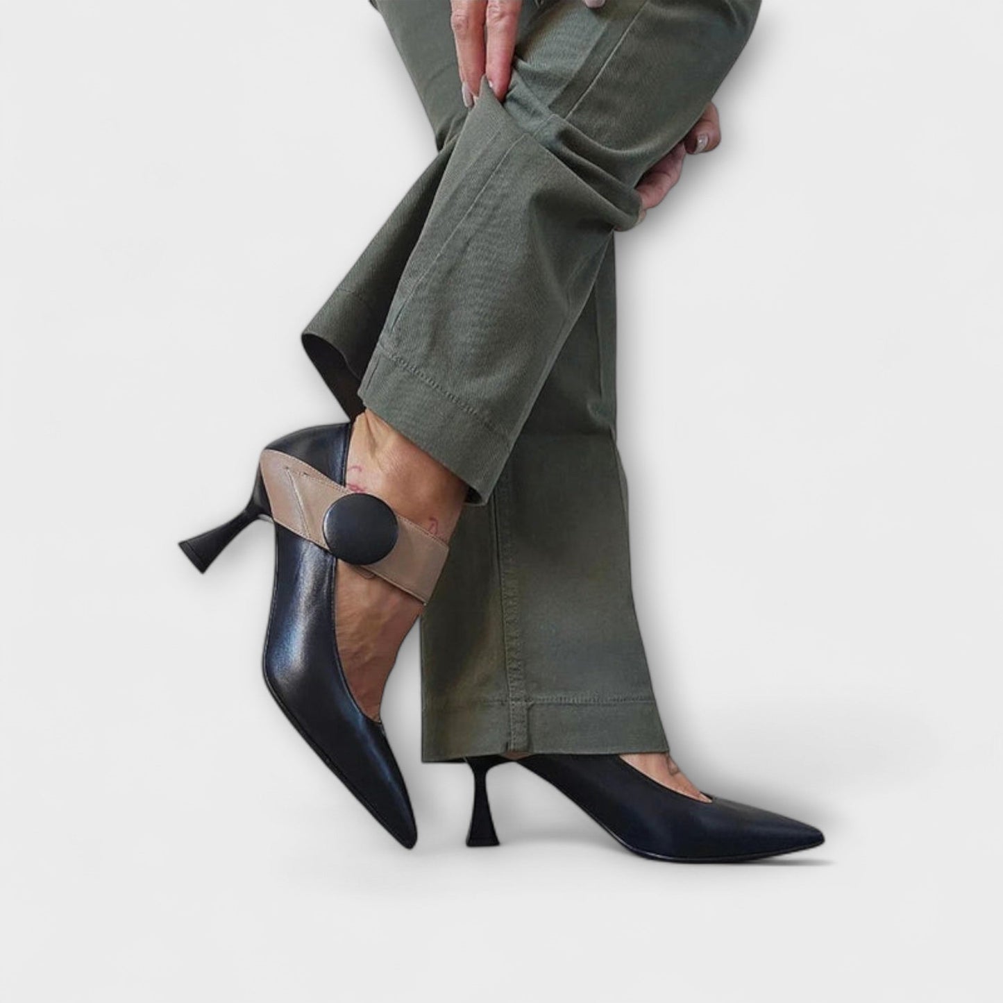 Emily - Spitze schwarze Stilettos