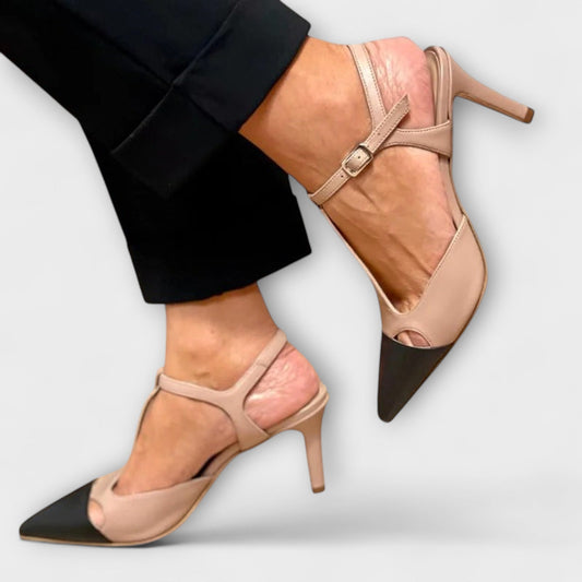 Jessica - Beigefarbene Stöckelschuhe