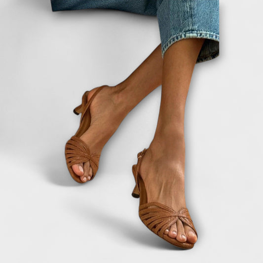 Brianna - Hellbraune Kitten Heels