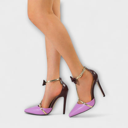 Danielle - Farblich abgesetzte spitze Stiletto-Absätze
