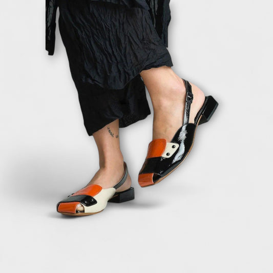 Lauren - Slingback-Schuhe mit niedrigen Absätzen