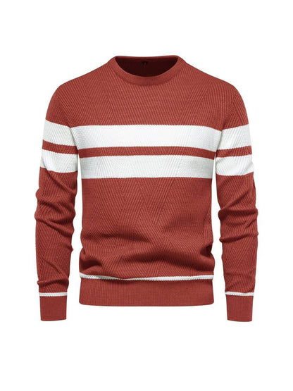 Herren-Strickpullover mit Streifen