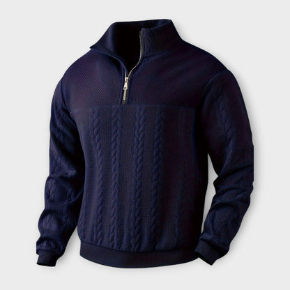 Vintage Halb-Zip Pullover für Herren