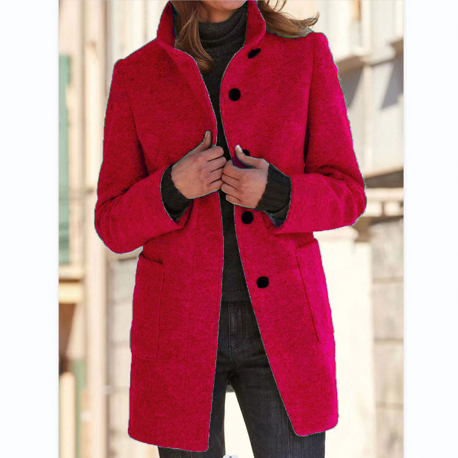 Vintora™ – Retro Damen-Windjacke mit Knöpfen und Stehkragen