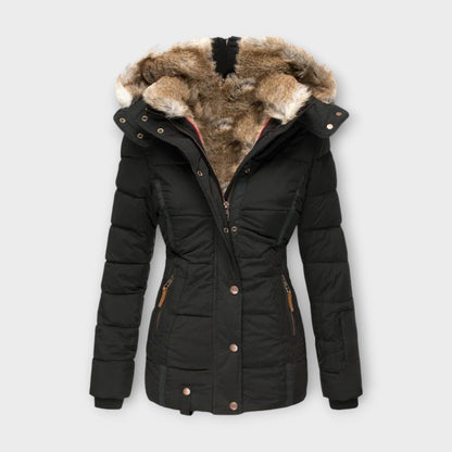 Pelzgefütterter Wintermantel für Damen