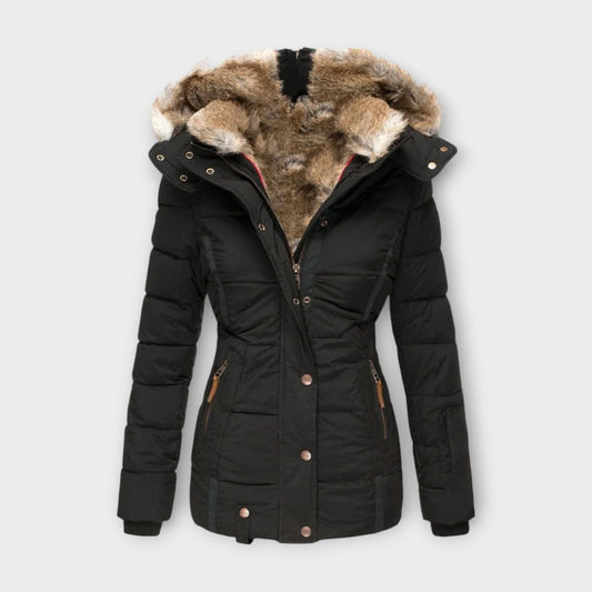 Pelzgefütterter Wintermantel für Damen