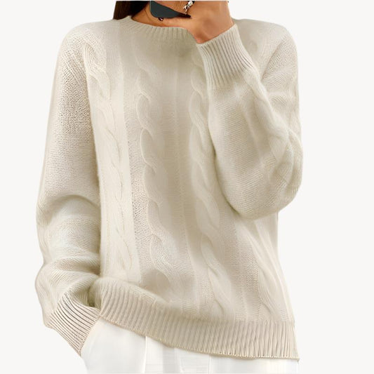 Gerippter Strickpullover für Damen