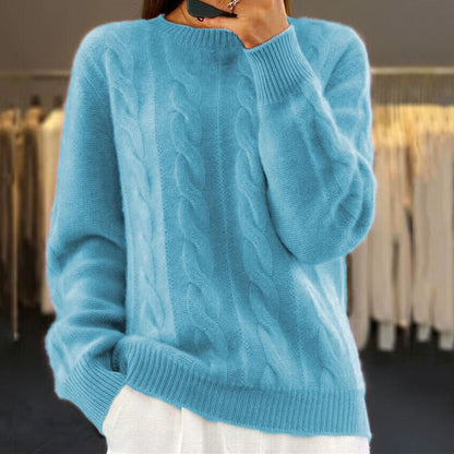 Gerippter Strickpullover für Damen