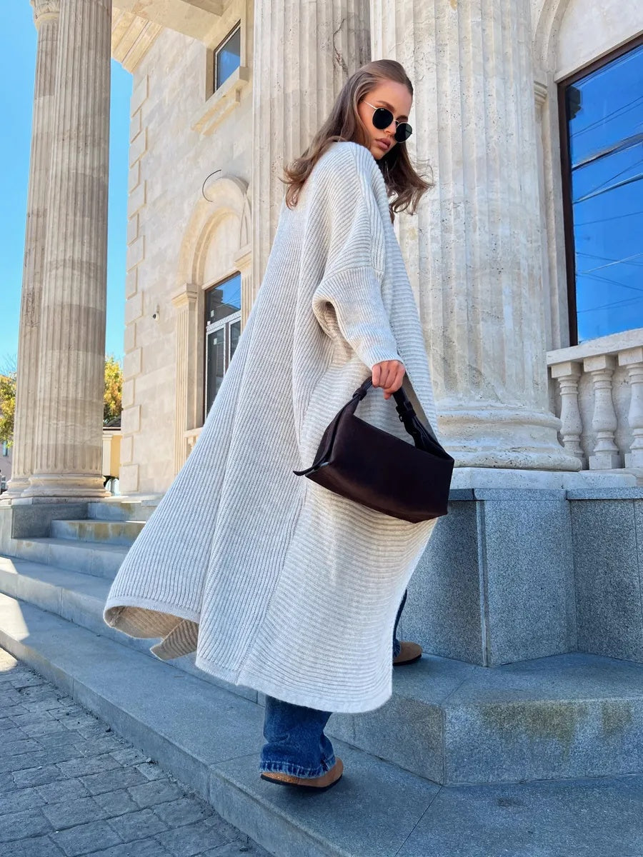 VelaBerlin – Langer Strickcardigan Oversize in Plus Size