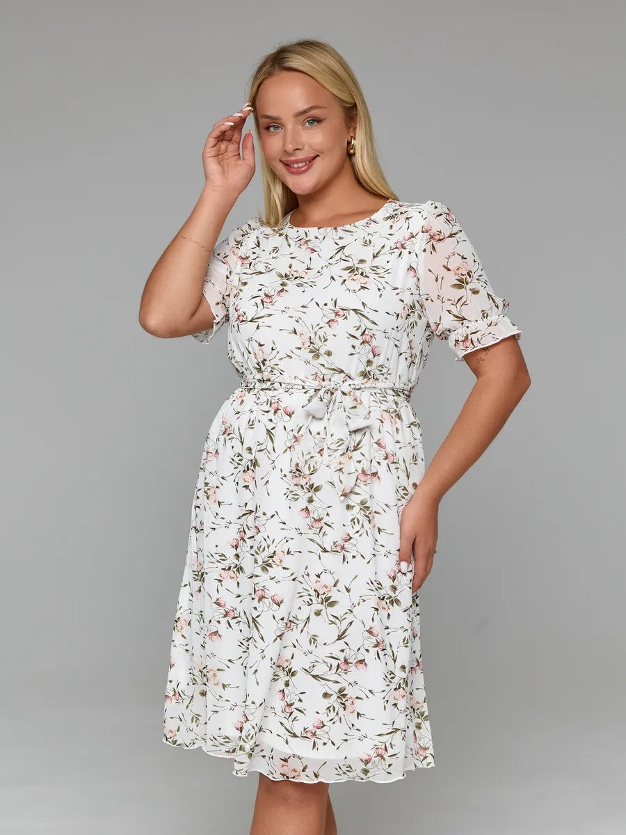 VelaBerlin – Sommerkleid mit hoher Taille und Blumendruck